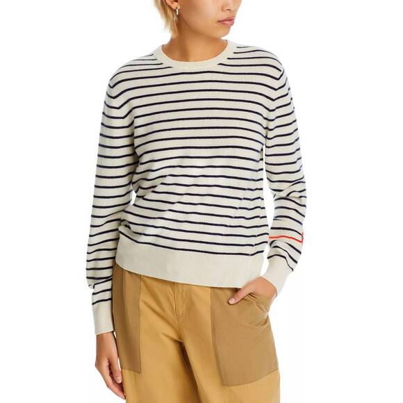 NEW KULE betty love sweater in cream/navy stripe